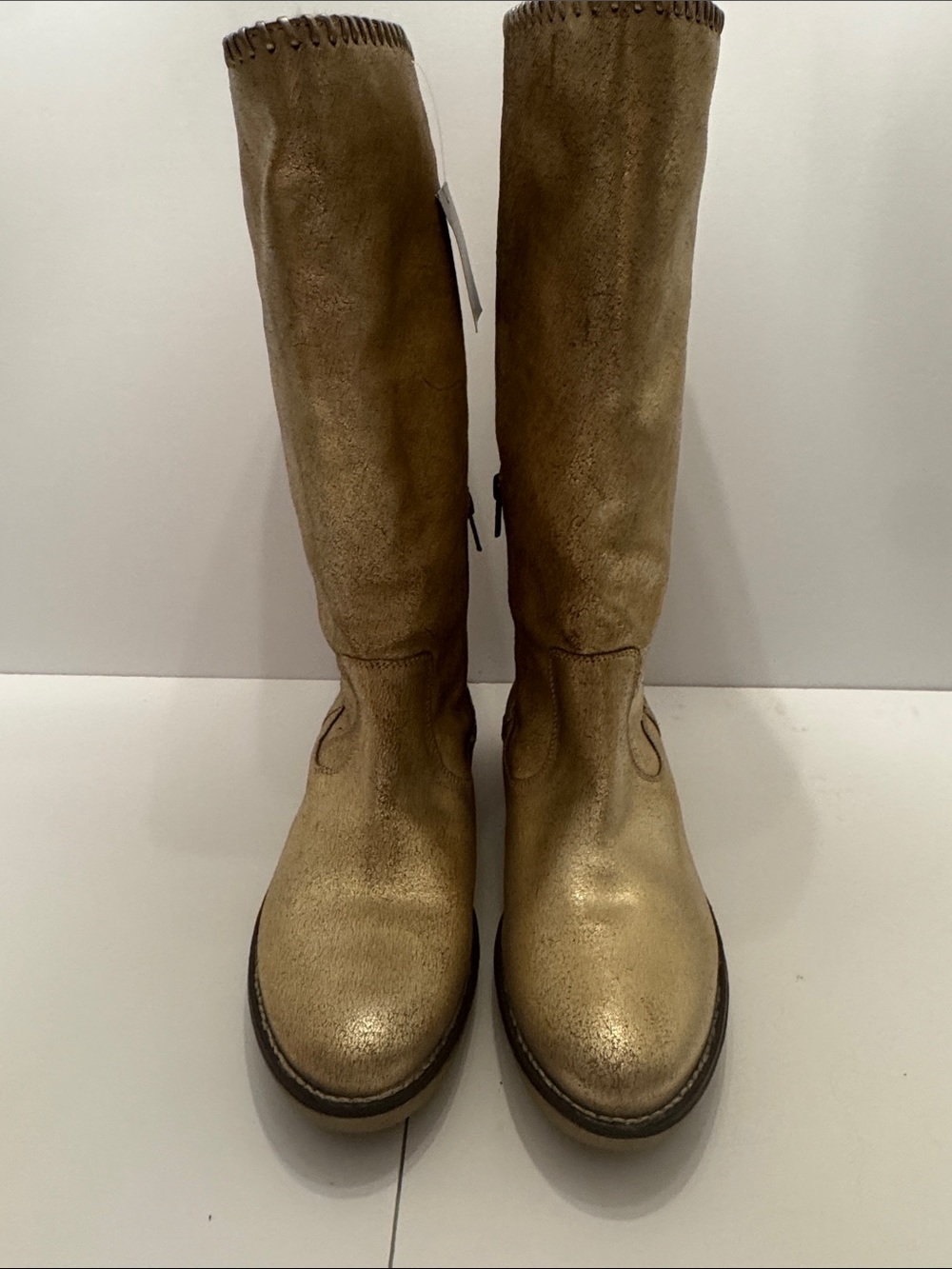 Trask Metallic Gold Over-the-Knee Boots